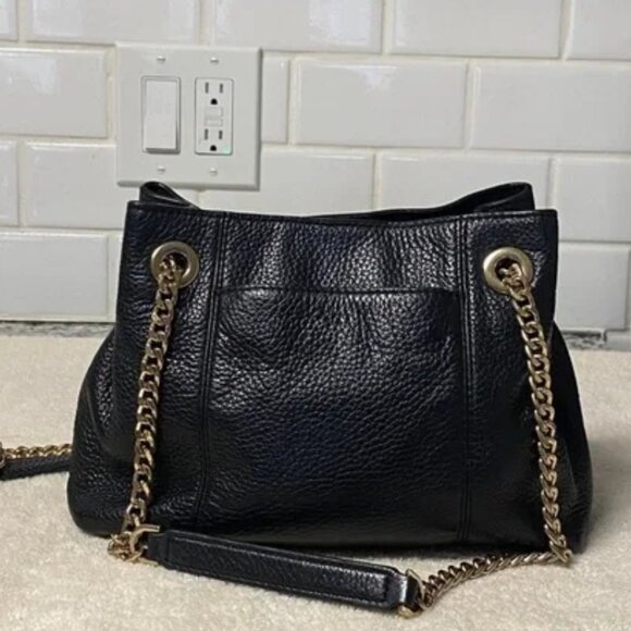 Michael Kors Black Leather crossbody bag EUC - Picture 2 of 13